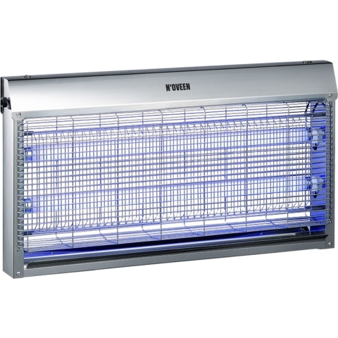 NOVEEN IKN1080 - Professionele Insectenlamp - Gemakkelijk INOX Staal, Krachtige UVA Lichten - Metaal / Zilver