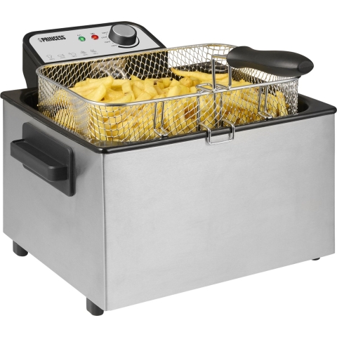 Princess Friteuse 184090 - Grote friteuse met 1 mand - 5 Liter - 3270 W - Kijkvenster - Koude zone