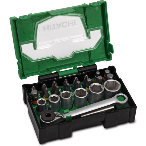 Hikoki Accessoires BIT BOX 24 PCS (BOX 1) - Bitset en doppenset met ratel - 40030020