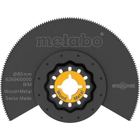 Metabo Accessoires Segment zaagblad | Hout + Metaal | BiM | 65mm | voor Multitool - 626960000