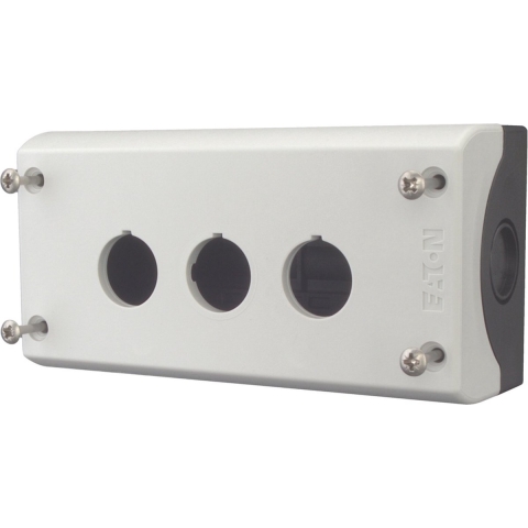 Eaton M22-I3 Opbouwbehuizing 3 inbouwplaatsen, Voor bodembevestiging (Ø x h) 22 mm x 80 mm Antraciet 1 stuk(s)
