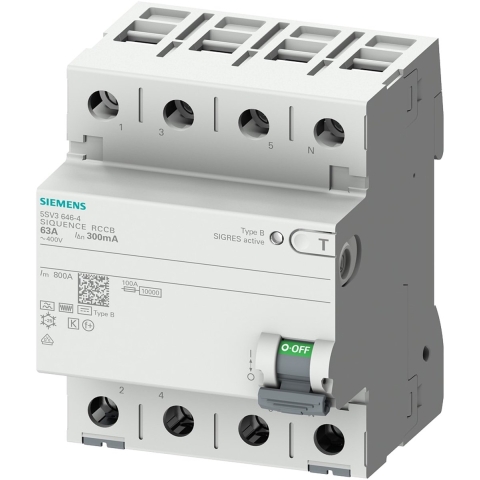 Siemens 5SV33444 5SV3344-4 Aardlekschakelaar B 4-polig 40 A 0.03 A 400 V