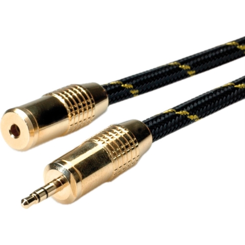 ROLINE GOLD 3,5mm audio verlengkabel Male/Female, 5 m