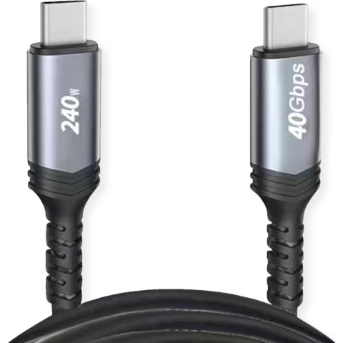 VALUE USB4 Gen3x2 Kabel, C-C, M/M, 40Gbit/s, 240W , zwart, 0,5 m