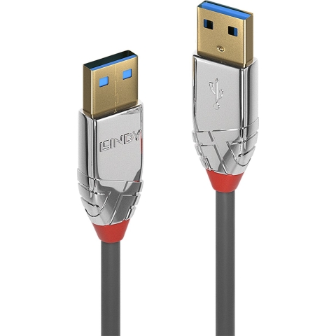 LINDY USB-kabel USB 3.2 Gen1 (USB 3.0 / USB 3.1 Gen1) USB-A stekker, USB-A stekker 0.50 m Grijs 36625