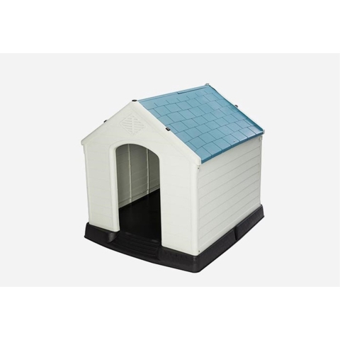 Topmast Hondenhok kunststof weersbestendig 87,7 x 78,5 x 81,5 cm - Wit + Blauw