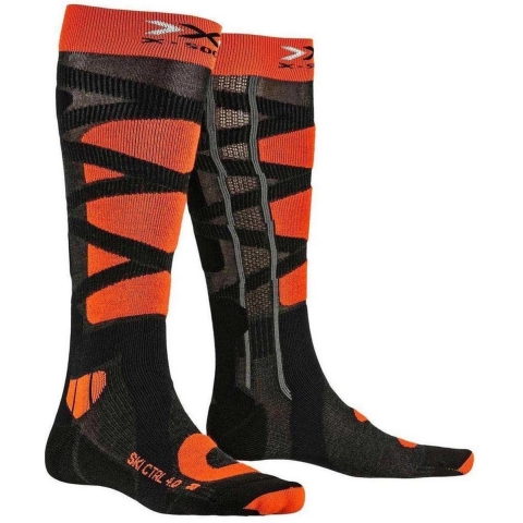 X-Socks Ski Control 4.0 skisokken ancracit/oranje heren, 45-47