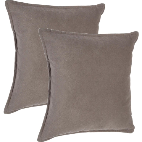 Bank/sierkussens Sophia - 2x stuks - 45 x 45 cm - polyester met rits -