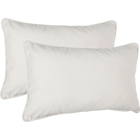 Bank/sierkussens Sophia - 2x stuks - 30 x 50 cm - polyester met rits -