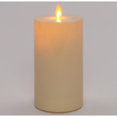 LED kaarsen/stompkaarsen - set van 2x st - ivoor wit - D8 cm - voor buiten - timer functie -