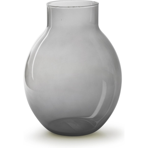Bloemenvaas - smoke glas - lichtgrijs/transparant - 25 x 19 cm -
