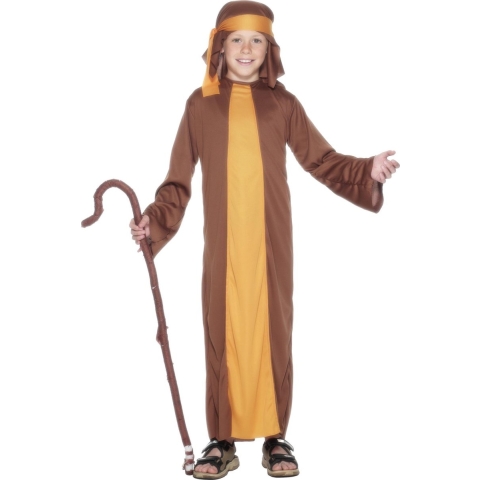 Herder verkleed kostuum - voor kinderen - 2 delig - kerstverhaal figuren verkleedkleding 104-116 (3-5 jaar) -