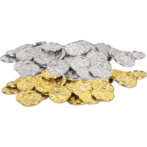 Gouden en zilveren oude munten 200x -