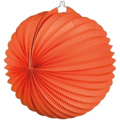 10x Lampionnen oranje 22 cm -