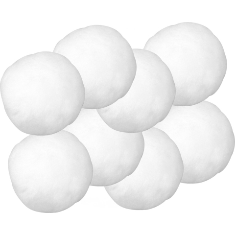 Sneeuwballen - 48x stuks - wit - D6 cm - acryl - sneeuwversiering - winter -