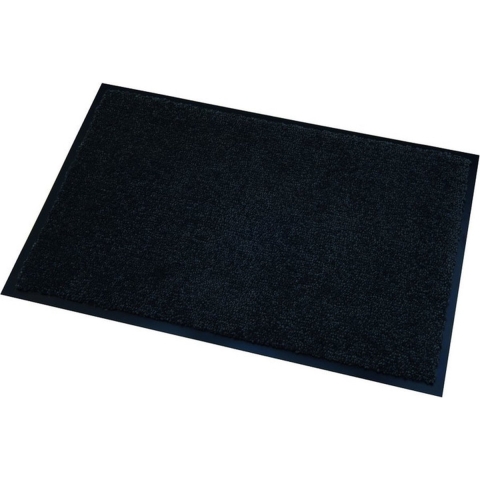 Deurmat/droogloopmat Memphis - 2x stuks - zwart - 40 x 60 cm - Schoonloopmat - Inloopmat -