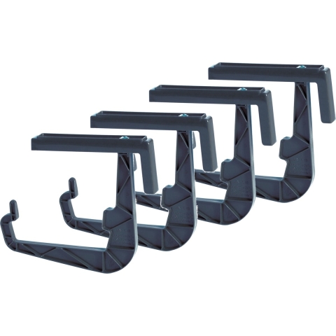 4x Verstelbare kunststof balkonbeugels 20 tot 25 cm antraciet -