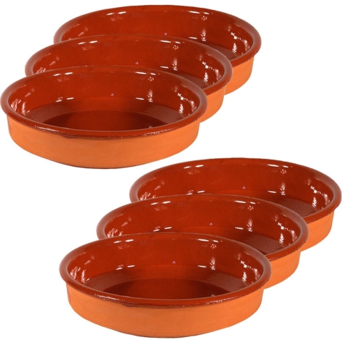 Set van 6x tapas bakjes/schaaltjes Sevilla 18 cm en 16 cm -