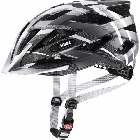 uvex Air Wing CC Fietshelm Black/Silver Mat - Unisex - maat 56-60