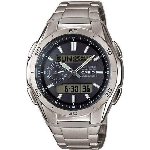 Casio Radio Controlled WVA-M650TD-1AER Herenhorloge 43 mm - Zilverkleurig