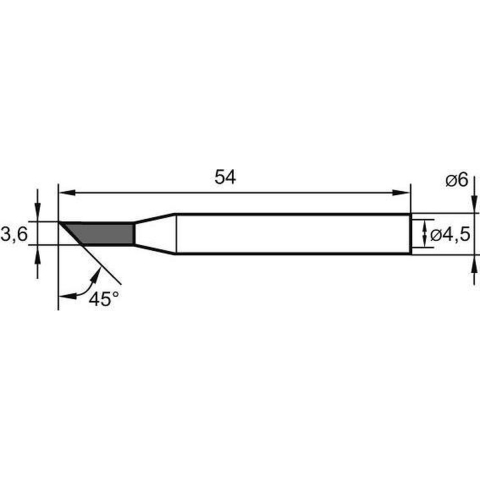 Ersa Soldeertip | afgeschuind | breedte 3,6 mm | 0162 LD/SB | 2 stuks - 0162LD/SB 0162LD/SB