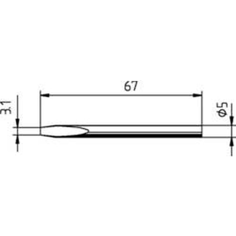 Ersa Soldeertip | beitelvormig | breedte 3,1 mm | 0032 KD/SB | 2 stuks - 0032KD/SB 0032KD/SB