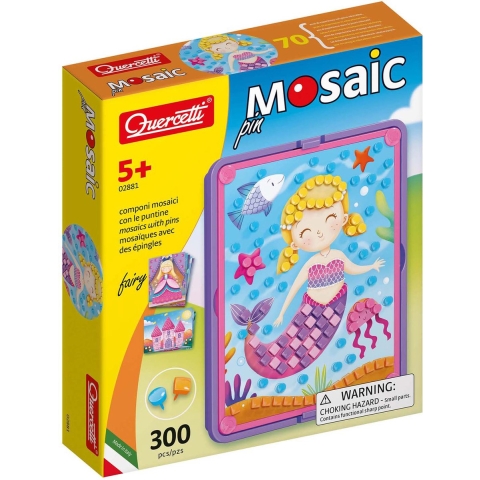 Quercetti Pinmozaïek - Pin - Fe - 300 Onderdelen - 02881 - Quercetti - OneSize - Creatieve Speelset