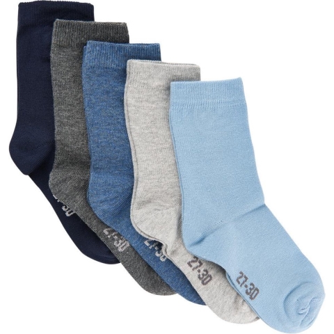 Minymo Sokken - 5-pack - Navy/Blauw/Grijs Gevlekt - Minymo - 15/18 - Sokken