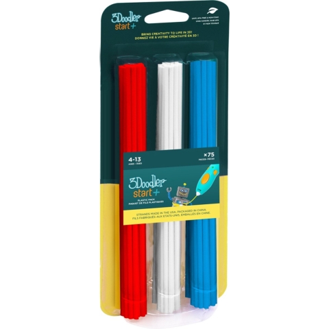 3Doodler 3DS-ECO-MIX1-75 Start Mix 1 Filament PLA kunststof Rood, Wit, Blauw 75 stuk(s)