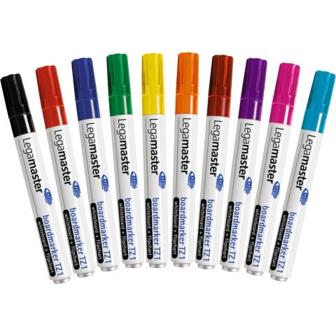 Legamaster boardmarker TZ 1 7-110099 Whiteboardmarker Blauw, Bruin, Groen, Rood, Zwart, Oranje, Violet, Roze, Lichtblauw 10 stuk(s)