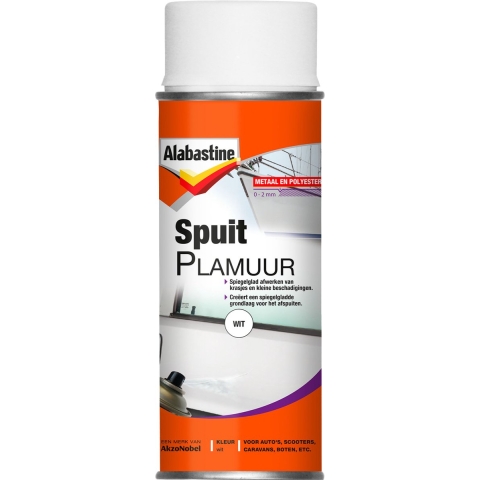 Spuitplamuur wit 400 ml - Alabastine