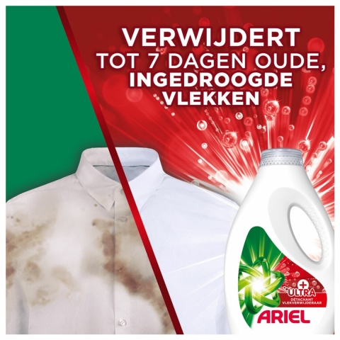 Ariel Vloeibaar Wasmiddel +Ultra Vlekverwijderaar 30 Wasbeurten 1350 ml
