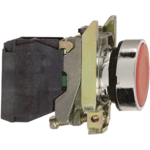 Schneider Electric XB4BA21 Harmony XB4BA21 Druktoets Bedieningsknop vlak 1 knop Zwart Druk-ontgrendeling 1 stuk(s)