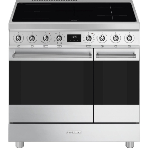 SMEG C92IMX2 Classici Esthetisch Fornuis met Inductiekookplaat - 90 x 60 cm - RVS