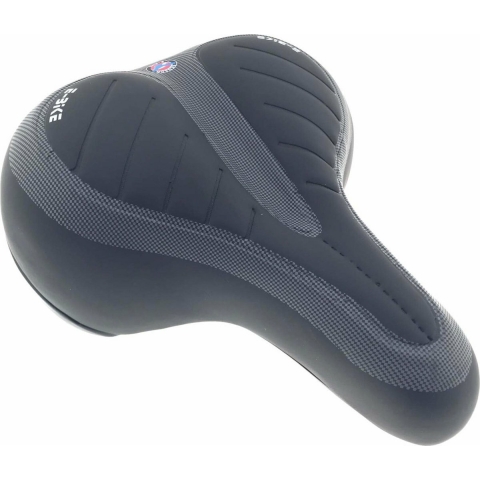 Fietszadel - met vering - inclusief zadeldek - met gel - 26 x 23 cm -