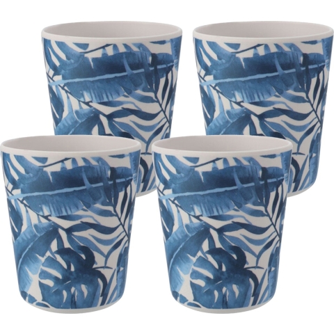Kunststof/melamine drinkbeker met print - 8x - 9 x 11 cm - 440 ml -