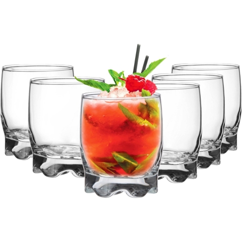 Glasmark Drinkglazen/waterglazen Tumblers Paris - transparant glas - 12x stuks - 250 ml -