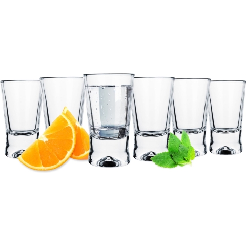 Glasmark Shotglaasjes/borrelglazen Krosno - transparant glas - 24x stuks - 25 ml -