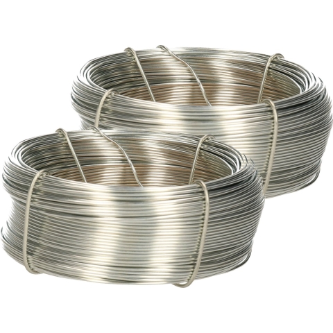 IJzerdraad - 2x rol - 1,1 mm x 50 m - verzinkt staal - binddraad -