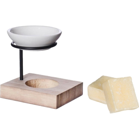 Amberblokjes/geurblokjes cadeauset - cashmere geur - inclusief geurbrander -