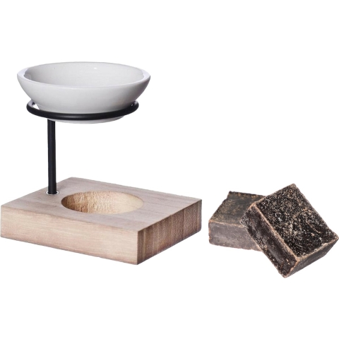 Amberblokjes/geurblokjes cadeauset - musk geur - inclusief geurbrander -