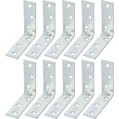 AMIG hoekankers/stoelhoeken - 32x - verzinkt staal - breedte 1.9cm - lengte 2 x 6cm -