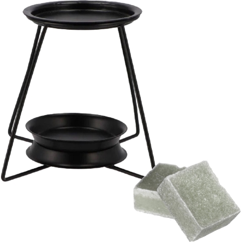 Amberblokjes/geurblokjes cadeauset - jasmijn geur - inclusief geurbrander -