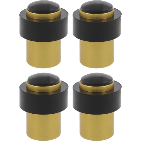 AMIG Deurstopper/deurbuffer - 4x - D30mm - inclusief schroeven - goud -