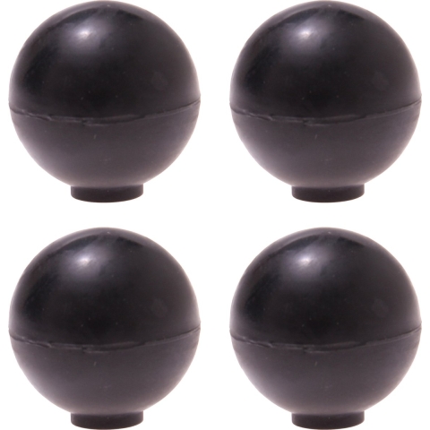 Protect-it Deurstopper/deurbuffer Golf - 4x - D35mm - rubber - zwart -