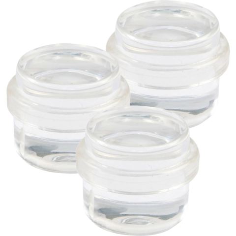 AMIG Deurstopper/deurbuffer - 3x - D33mm - zelfklevend - transparant -