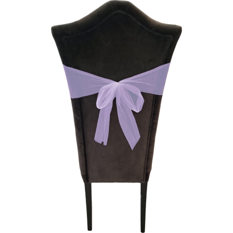 Tule stof op rol - 5x - lilapaars - 15cm x 9meter - Organza/mesh decoratie stoffen -