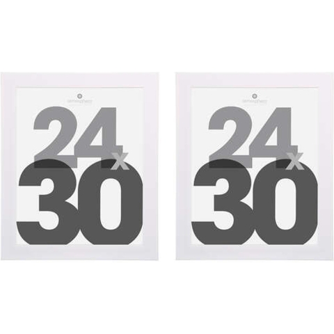 Atmosphera Fotolijstje Olympus - 2x - voor een foto van 24 x 30 cm - wit - Kunststof/glas -