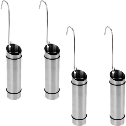 Radiator verwarming waterverdampers/luchtbevochtigers - set 6x stuks - zilver - rvs - 21 x 6 cm -