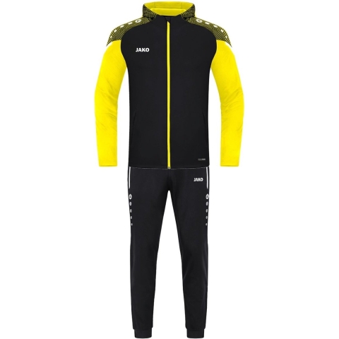 JAKO M9422K Polyesterpak Met Kap Performance Kids - Zwart/Zachtgeel - 152